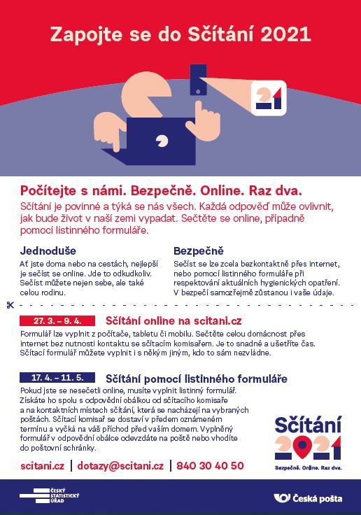 Leták - Sčítání lidu 2021